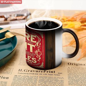 Taza de Cerámica Negra Esmerilada de 11 oz, Sensible al Calor, Cambia de Color, Recuerdo para Invitados de Boda - Product Image 5