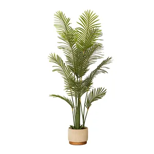 Palmier décoratif de jardin domestique, fausse plante, pour l'intérieur et l'extérieur, résistante aux UV, vente en gros,