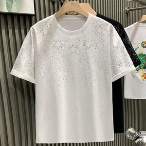 Artı boyutu erkek taklidi T Shirt Bling grafik Tees kentsel <span class=keywords><strong>Streetwear</strong></span> Glitter estetik yaz kısa kollu gömlek Tops - Product Image 5