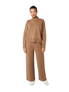Ensemble de pull en cachemire à col roulé pour <span class=keywords><strong>femme</strong></span> et <span class=keywords><strong>pantalon</strong></span> large pour <span class=keywords><strong>femme</strong></span> - Product Image 1