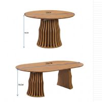 Table à manger extensible ovale ronde de luxe moderne 1200-2200 mm, 6-8 places, plateau en MDF, rail silencieux robuste pour usage hôtelier, vente en gros