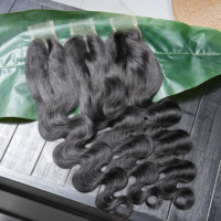 Cheveux Humains Vietnamiens de Qualité Supérieure 12A Grade 100% Naturels, Lace HD 2x6 13x4 13x6, Frontal et Closure Ondulés