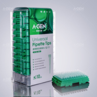 Embouts de pipette universels 32 mm 10 µL, emballés sous blister, stériles, fournitures de laboratoire de haute qualité