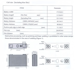 Bateria de Armazenamento de Energia Residencial de Célula Prismática <span class=keywords><strong>LiFePO4</strong></span> 100Ah 3.2V Popular no Mercado Indiano 4000 Ciclos Garantia de 5 Anos - Product Image 5