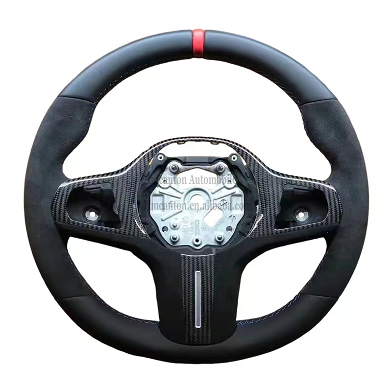 Alcantara+Leather+Carbon Trim+Red Stripe M Stitchi