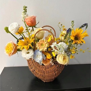 Cesto portaoggetti e vaso per fiori in PP effetto rattan ecologico per decorazioni casa e <span class=keywords><strong>giardino</strong></span>, matrimoni, hotel, picnic - Product Image 6