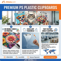 Portapapeles de Plástico Personalizable, Diseño Opaco, Impresión Digital, Tamaño A4, Clip Metálico, Logotipo Personalizado para Estudiantes, Forma de Carpeta