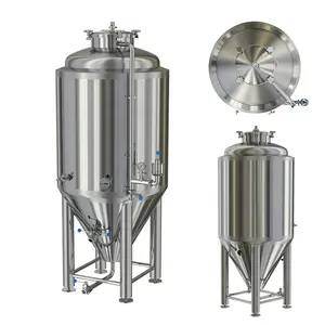 Équipement de fermentation conique 1BBL 2BBL 100L 150L 200L Cuve de fermentation de bière en acier inoxydable pour brasserie