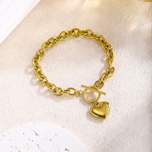 Bracelet en acier inoxydable avec boucle OT, sangle épaisse, design personnalisé |   Bijoux de style blogueur simple et tendance, nouvelle arrivée - Product Image 4