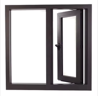 Ventanas Abatibles de Aluminio con Doble Acristalamiento y Marco de Acero, Diseño Insonorizado y Resistente a Huracanes, Estilo Francés, Precio al por Mayor