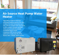 Pompe à chaleur solaire 3KW haute efficacité R410A avec WiFi intelligent, monobloc/split, à circulation d'eau, en titane, pour hôtel