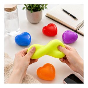 Safe TPR Luminous Heart Squeeze Ball Cube Squishy Toy Anti Stress Sensory <b>Fidget</b> Gift Children Party <b>Pack</b> Wholesale - Product Image 4