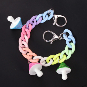 อุปกรณ์ตกแต่งกระเป๋าอะคริลิคสีสันสดใสพร้อมจี้รูปดอกไม้สำหรับใช้งานแบบลำลอง - Product Image 3