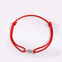 Bracelet réglable unisexe en acier inoxydable avec cordon ciré tressé à la main, motif fer à cheval, style euro-américain transfrontalier, vente en gros de bijoux