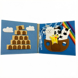 <span class=keywords><strong>Livre</strong></span> sensoriel en tissu Montessori sur le thème des animaux et de la nature, pour enfants de 4 à 12 ans, cadeau de baptême, Hebei - Product Image 6