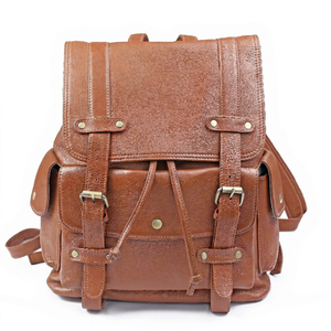 Sac à dos pour ordinateur portable en cuir véritable durable, imperméable, avec protection RFID, panneau solaire, USB, antivol, marron, capacité 30-40L, multi-compartiments - Product Image 1