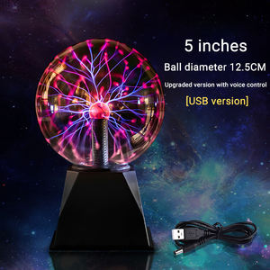 थोक सजावटी डेस्कटॉप जादू रात प्लाज्मा बॉल इलेक्ट्रिक लाइट टच-सेंसिटिव 5 इंच प्लाज्मा बॉल - Product Image 3