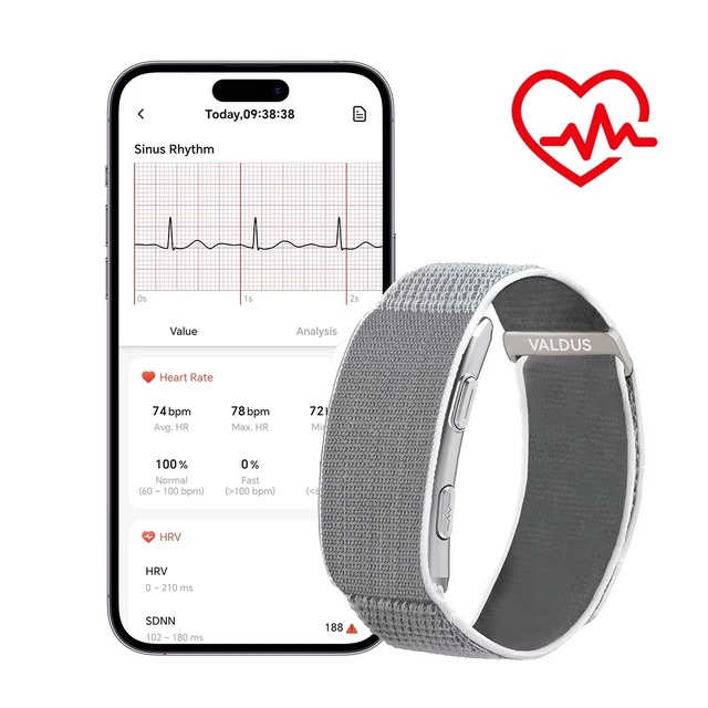 VALDUS 2026 OEM/ODM VITRO ECG Health Screenless Fitness Activity Tracker Smart Bracelet Heart Rate Non-Screen Smartwatch Relojes