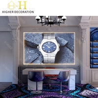 Vitrine de présentation de montres moderne en verre texturé gris clair pour boutique