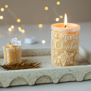 Molly Glory Handmade Creative Christmas Decoration <b>Soy</b> Wax Pillar Smokeless Scented <b>Candles</b> - Product Image 3
