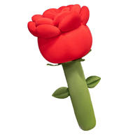 Coussin en peluche en forme de nœud papillon et de rose rouge, motif pétales de roses roses, poupée en peluche, coussin décoratif 3D en forme de fleur pour la maison