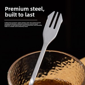 DF Nuevo Agitador de Cócteles de Acero Inoxidable Estilo Occidental, Cuchara Mezcladora de Metal con Mango Largo para Té con Leche, Jugos, Bebidas y Café - Product Image 2