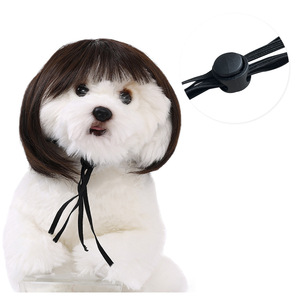 Peluca Afro Rizada Colorida para Perro, con Correa Ajustable, de Pelo Sintético, para Disfraces de Halloween y Fiestas - Product Image 5