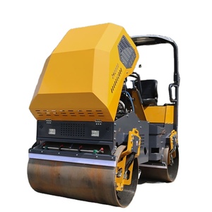 Rodillo Vibratorio de Doble Tambor, Rodillo Hidráulico, 3 Toneladas, Rodillo con Fuerza Excitante de 45 KN, Rodillo para Carreteras de Fácil Mantenimiento - Product Image 1