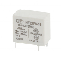 Relais Hongfa d'origine HF32FV-16-5-HLTF HF32FV-16-12-HLTF HF32FV-16-24-HLTF 16A 5V 12V 24V Relais d'alimentation CC pour maison intelligente