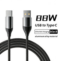 Schnelles Ladedatenkabel 60W-100W 1m/2m Schnelles Laden PD 3A-5A USB-C Geflochtene Nylon-Ummantelung Mobiltelefon Typ-C Datenkabel