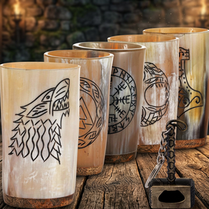Jarra Vikinga de Cuerno Natural Hecha a Mano, Taza Medieval para Cerveza, Cerveza Alemana, Vino, Vajilla Rústica para Bar, Venta al por Mayor a Precio Competitivo - Product Image 3