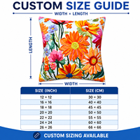Housse de coussin Daisy élégante à motif floral, carrée, pour chaise, bureau, chambre d'amis – Vente directe usine