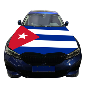 Couverture de capot de voiture nationale abordable drapeau Cuba couverture de moteur de voiture drapeau vente directe d'usine tissu polyester - Product Image 4