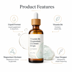 Gouttes liquides orales de glycinate de magnésium à marque privée OEM/ODM 60 ml pour adultes - Soulagement du stress, amélioration de la mémoire, soutien du sommeil et de l'immunité - Product Image 3