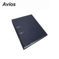 Carpeta Archivadora de Palanca de Mármol Negro con Diseño Personalizado A4 FC 2/3 Pulgadas para Presentaciones, Negocios y Abogados