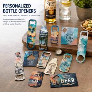 Décapsuleur plat en acier inoxydable personnalisé pour sublimation, idéal pour la cuisine, les restaurants, les cadeaux de festival - Vente en gros - Product Image 5