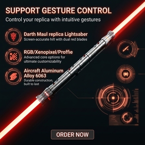 <span class=keywords><strong>Sabre</strong></span> <span class=keywords><strong>laser</strong></span> Neopixel LGT Sith Lord Darth <span class=keywords><strong>Maul</strong></span>, poignée métallique Xenopixel Proffie Saber pour commande en gros - Product Image 3