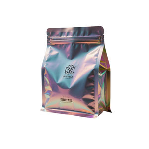 Pochette debout de qualité alimentaire avec logo personnalisé et fermeture éclair de la valve pour l'emballage de protéines en poudre et de grains de café - Product Image 3