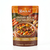 Sachet Doypack en aluminium imprimé sur mesure, stérilisable à 121°C, pour soupes de curry pré-cuittes, aliments liquides et ragoûts