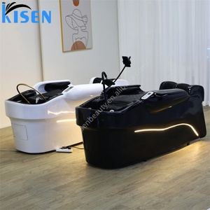 KISEN Fauteuil de lavage de cheveux électrique automatique confortable avec massage 4D et bac intégré pour salon de coiffure et spa capillaire, vente en gros - Product Image 3