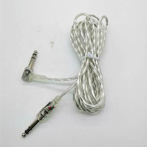 Muestra <span class=keywords><strong>gratis</strong></span> Alibaba 1/4 ''6,35mm Conector estéreo Ángulo recto a Audio 6,35mm Enchufe Cable <span class=keywords><strong>de</strong></span> audio transparente - Product Image 2