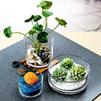 Vase carré en verre transparent, style minimaliste moderne, cylindre plat, tube droit, pour table, mariage, hydroponie, Pothos - Vente en gros usine