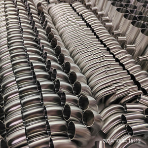 45 độ 304 thép không gỉ khuỷu tay tri-kẹp Hàn uốn cong phù hợp 45 độ <span class=keywords><strong>x</strong></span> 3 "Ống OD mịn bề mặt đúc kỹ thuật - Product Image 2