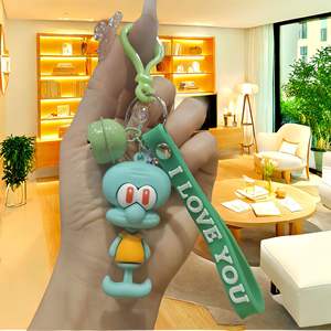 Fabrikant Groothandel Schattige Versie <span class=keywords><strong>Spongebob</strong></span> <span class=keywords><strong>Squarepants</strong></span> Sleutelhanger, Pai Daxing Schattige Paar Prachtige Sleutelhanger Sleutelhanger - Product Image 2