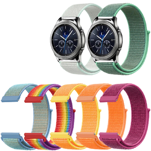 Pulsera de 20mm y 22mm para <span class=keywords><strong>Samsung</strong></span> Galaxy Watch Active 2 <span class=keywords><strong>Correa</strong></span> de 40mm y 44mm <span class=keywords><strong>Correa</strong></span> de reloj activa <span class=keywords><strong>Gear</strong></span> <span class=keywords><strong>S3</strong></span> Watch 3 45 41mm Banda de nailon - Product Image 1