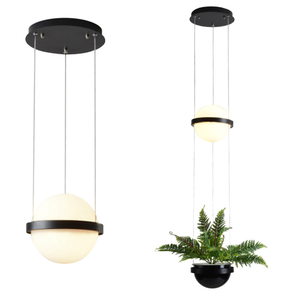 Lámpara colgante con forma de bola de cristal para el hogar, luz de diseño nórdico con forma de globo moderno y creativo para la Oficina y el restaurante - Product Image 1