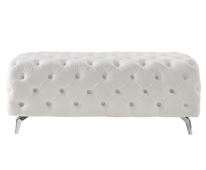 59" Modern Convertible Adjustable Bed Bench Ottoman with Storage Beige Velvet for Bedroom Living Room & Home <b>Office</b> - Product Image 5