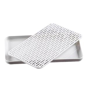 Plateau de drainage simple taille M, carré, résistant à l'eau, avec support de rangement polyvalent, accessoire essentiel pour la décoration de table domestique - Product Image 1