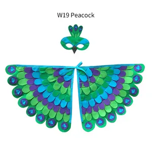 Amazon Hot Selling Ecowalson Kids Animal Costume Birds Felt Wings Fun Cosplay Halloween Costumes Butterfly Wing