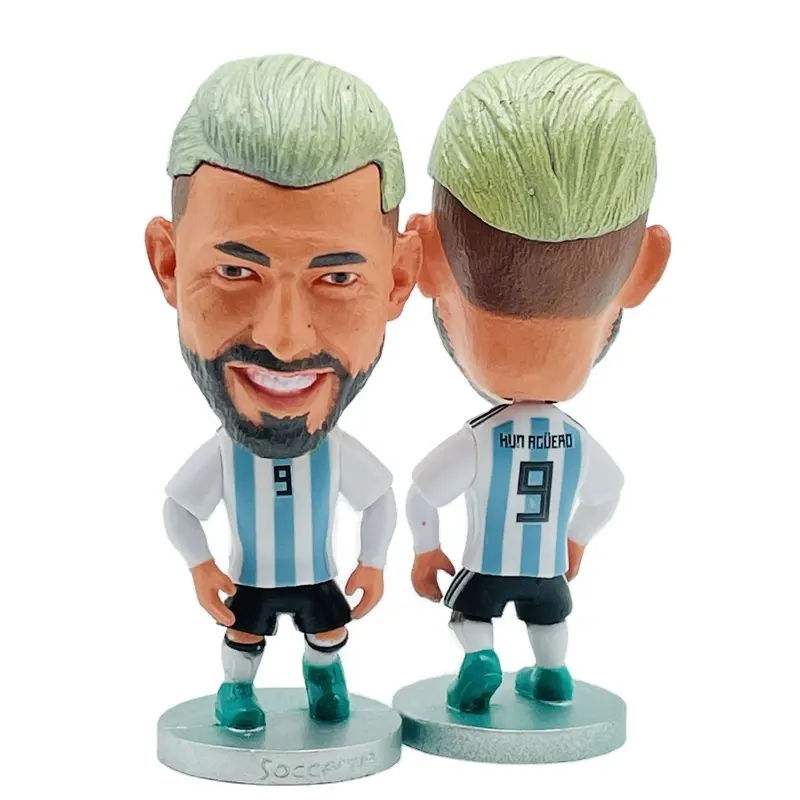 Soccerwe Argentine Star del calcio Sergio Aguero bambola figurina da collezione